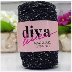 Diva Cotton Lurex 4mm 60 Black-Silver